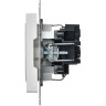 Розетка IEK BRITE BR-R14-16-K91 РС14-1-0-БрАБ 16А с заземл. Защ. Шторки механизм арктич. Бел.